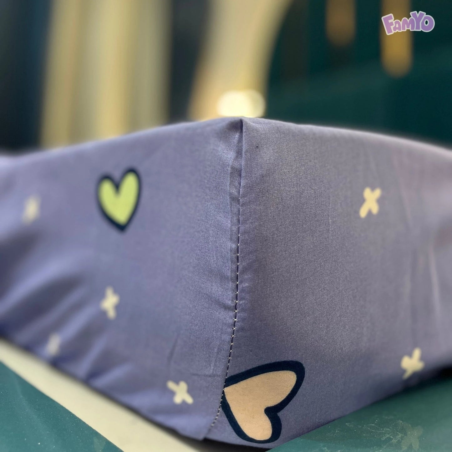 Famyo's Purple Astronaut Printed 4 Piece Bedding Set