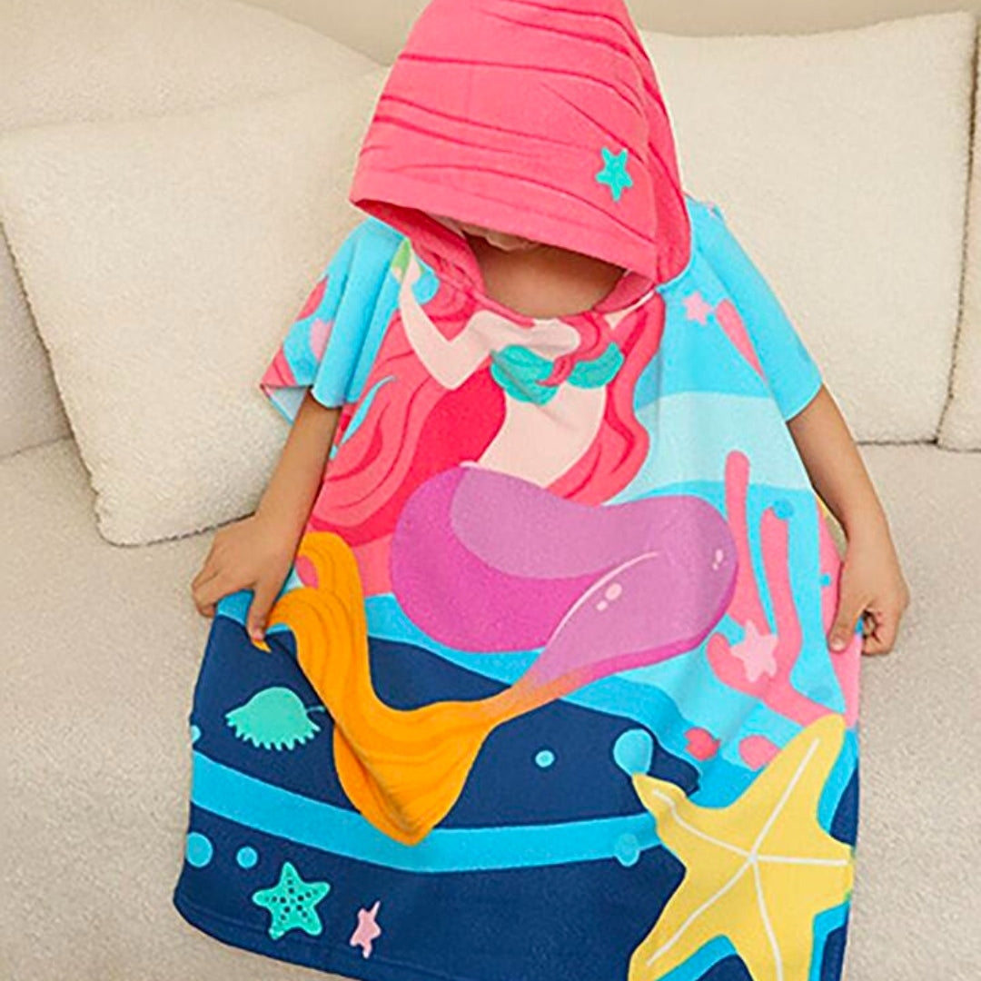 Mermaid cheap poncho towel