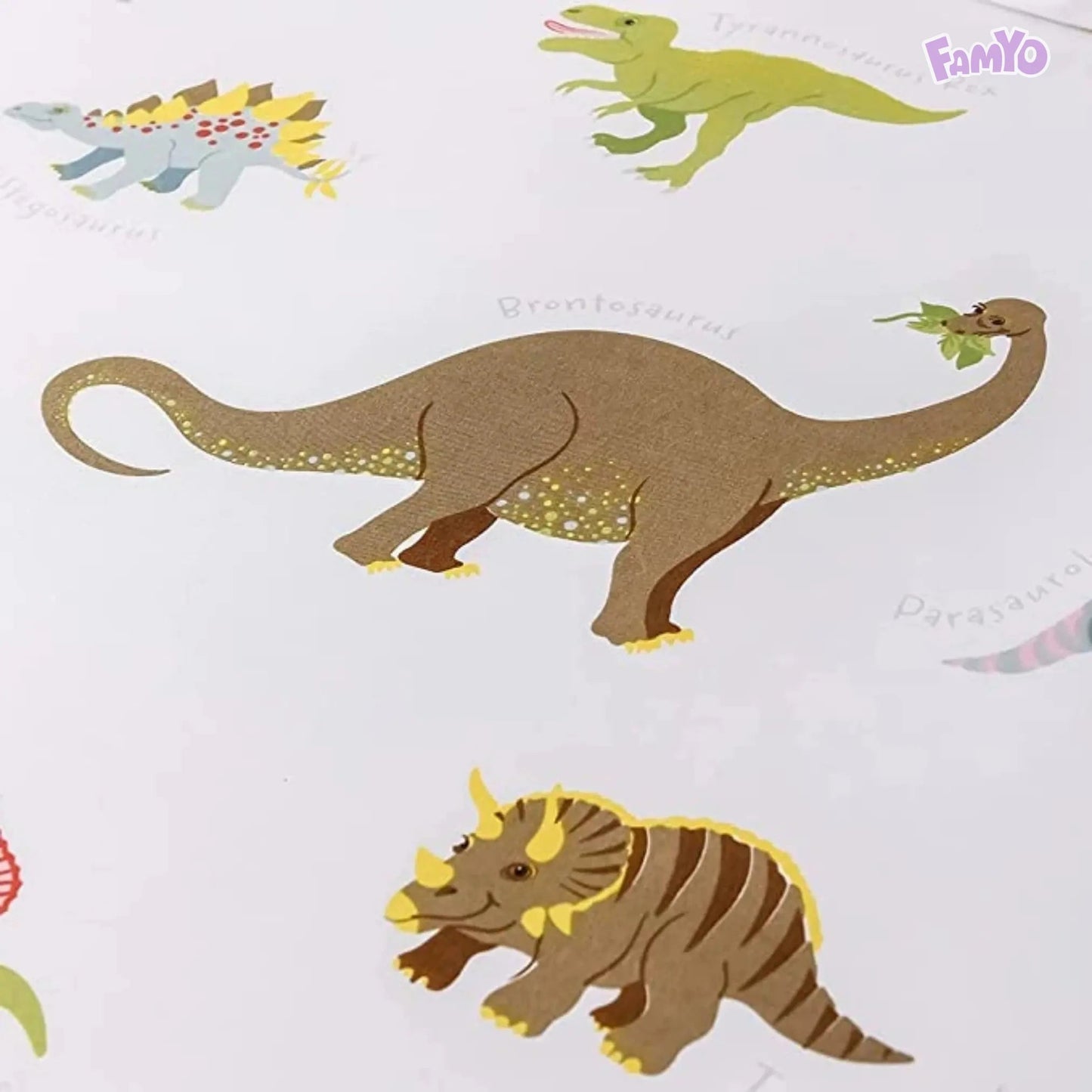 Soft and Durable Bedsheet featuring a cute dinosaur design, perfect for boys and girls' on Famyo