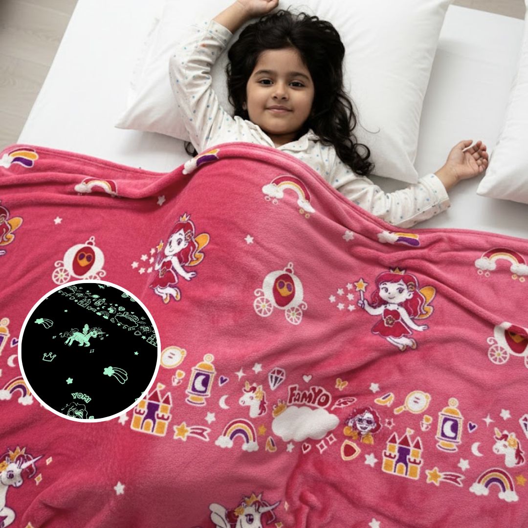 June the Unicorn Glow Blanket by Famyo – Soft Kids Blanket, Perfect Gift for Kids 0-15 years Famyo Shop WH