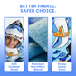 Pirate Baby Shark Hooded Poncho Towel for Kids | Quick-Dry, Highly Absorbent Microfiber Bath Towel