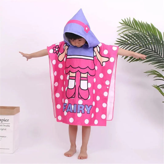 Pretty Pink Fairy Poncho Bath Towel for Kids, 1-7 years | Quick-Drying Microfiber Kids Towel. Cool Poncho Bath Robe Towels for Kids at lowest prices only @ Famyo. Shop 2 Poncho Towels @ Just Rs 999 with poncho999