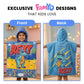 Leo the Astro Glow Maxx Blanket & Rexy the Dino Hood Maxx Poncho Towel Combo – Glow Maxx Series | Soft Flannel Queen Size Blanket & Bath Towel Set