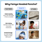 Pirate Baby Shark Hooded Poncho Towel for Kids | Quick-Dry, Highly Absorbent Microfiber Bath Towel