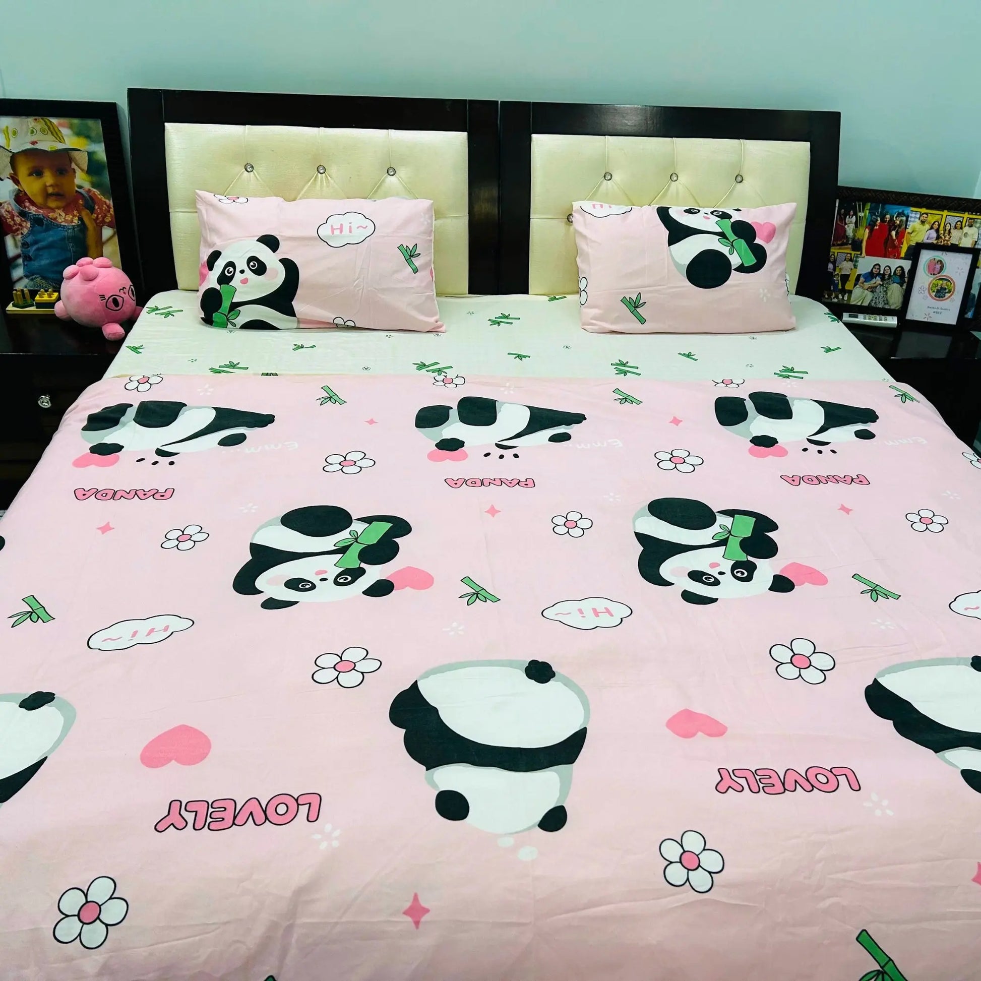 Famyo's Perfect Fitted Queen Size Bedsheet with 2X matching Pillow Covers for Kids