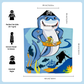 Pirate Baby Shark Hooded Poncho Towel for Kids | Quick-Dry, Highly Absorbent Microfiber Bath Towel