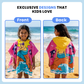 Cute Pink Mermaid Hooded Poncho Towel for Kids | Quick-Dry, Highly Absorbent Microfiber Bath Towel