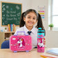 Famyo June Unicorn Lunch Box and Water Bottle Combo for Kids | 800 ml Leakproof Bento Box & Kids Water Bottle | School Essentials Set