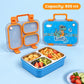 Famyo Rexy Dino Bento Lunch Box for Kids | Leakproof Kids Tiffin Box | 3 Stainless Steel Compartments | BPA-Free Snack Box