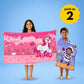 June the Unicorn & Leo the Astronaut Kids Towel Combo | Quick-Dry Microfiber Bath, Beach & Pool Towels for Kids