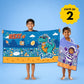 Rexy the Dinosaur & Leo the Astronaut Kids Towel Combo | Quick-Dry Microfiber Bath, Beach & Pool Towels for Kids