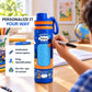 Kids stainless steel water bottle available in June the Unicorn, Rexy the Dinosaur, Leo the Astronaut, Dark Blue Astronaut, and Lavender Unicorn designs, featuring a 900 ml capacity, ideal for school, travel, and everyday hydration.
