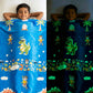 Famyo Rexy Dinosaur Glow in the dark blanket - all season blanket for kids