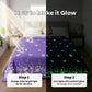 Lavender Unicorn Glow in the Dark Blanket/Quilt/AC Comforter | Soft Premium Flannel | Queen Size | All-Season Glow Blanket for Adults