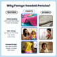 Cute Pink Mermaid Hooded Poncho Towel for Kids | Quick-Dry, Highly Absorbent Microfiber Bath Towel