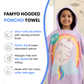 Purple Cat Unicorn Hooded Poncho Towel for Kids | Quick-Dry, Highly Absorbent Microfiber Bath Towel