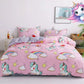 5pc Kids Bed Set – King Size Fitted Bedsheet , Comforter Cover, 2 Pillow Covers & Comforter | Pink Unicorn & Rainbow Theme Famyo Shop WH