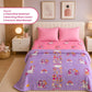 June the Unicorn & Mira the Mermaid Glow in the Dark Quilt/Blanket/AC Comforter & Glow Bedsheet Set for Kids | 4 PC Queen Size Bedding Set