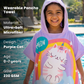 Purple Cat Unicorn Hooded Poncho Towel for Kids | Quick-Dry, Highly Absorbent Microfiber Bath Towel