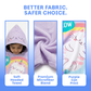 Purple Cat Unicorn Hooded Poncho Towel for Kids | Quick-Dry, Highly Absorbent Microfiber Bath Towel