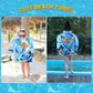 Pirate Baby Shark Poncho Bath Towel for Kids, 1-7 years | Quick-Drying Microfiber Kids Towel