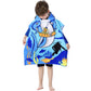 Pirate Baby Shark Poncho Bath Towel for Kids, 1-7 years | Quick-Drying Microfiber Kids Towel