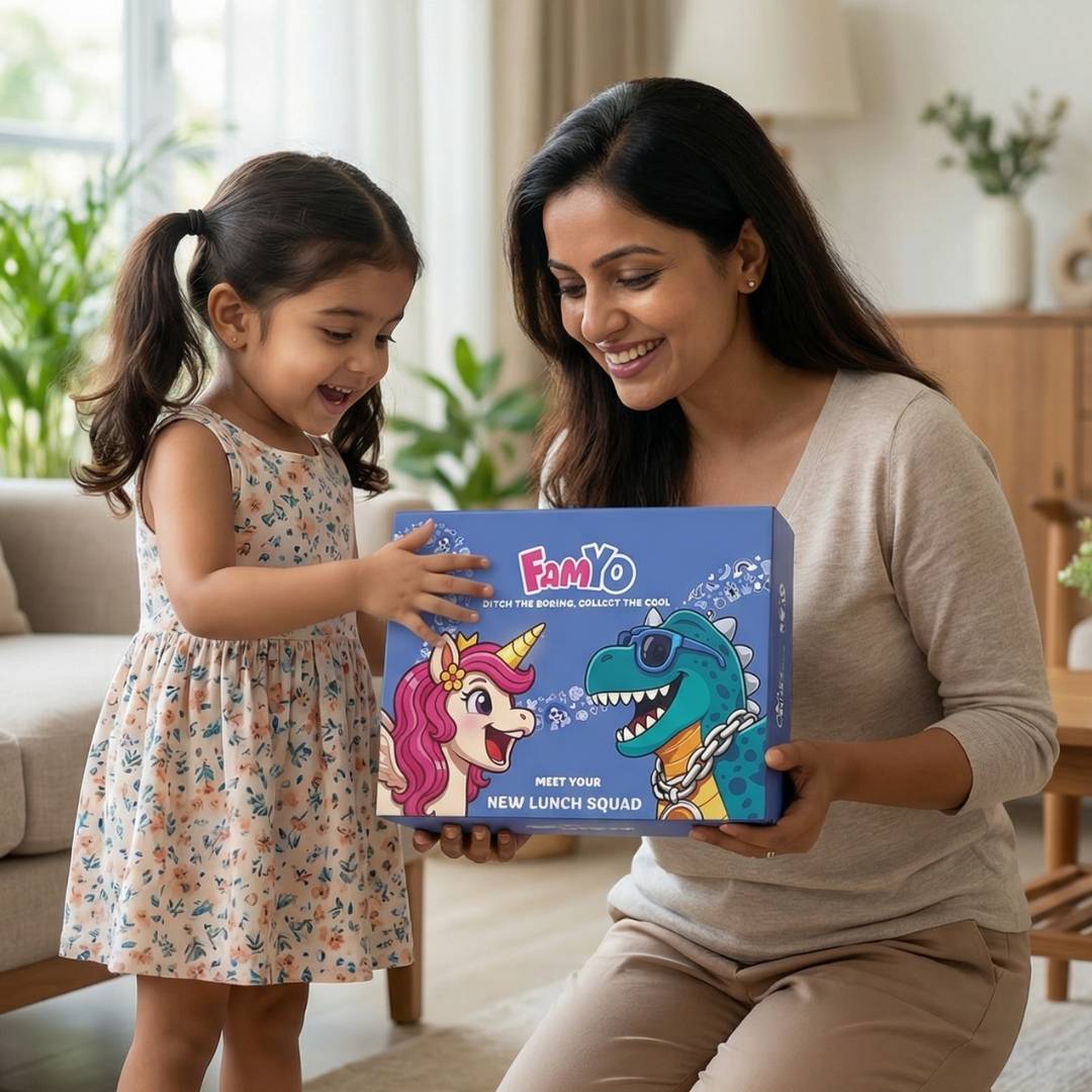 Famyo Bento Lunch box for kids - tffin box for school kids - perfect for gifting