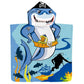 Pirate Baby Shark Poncho Bath Towel for Kids, 1-7 years | Quick-Drying Microfiber Kids Towel