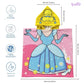 Magical Princess Poncho Bath Towel for Kids, 1-7 years, 60 x 60cm | Skin-Friendly Microfiber Hooded Toddler Pool Towel | Quick-Drying, Water Absorbing, Full-Size Bathrobe
