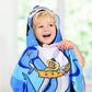 Pirate Baby Shark Poncho Bath Towel for Kids, 1-7 years | Quick-Drying Microfiber Kids Towel