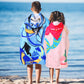 Pirate Baby Shark Poncho Bath Towel for Kids, 1-7 years | Quick-Drying Microfiber Kids Towel