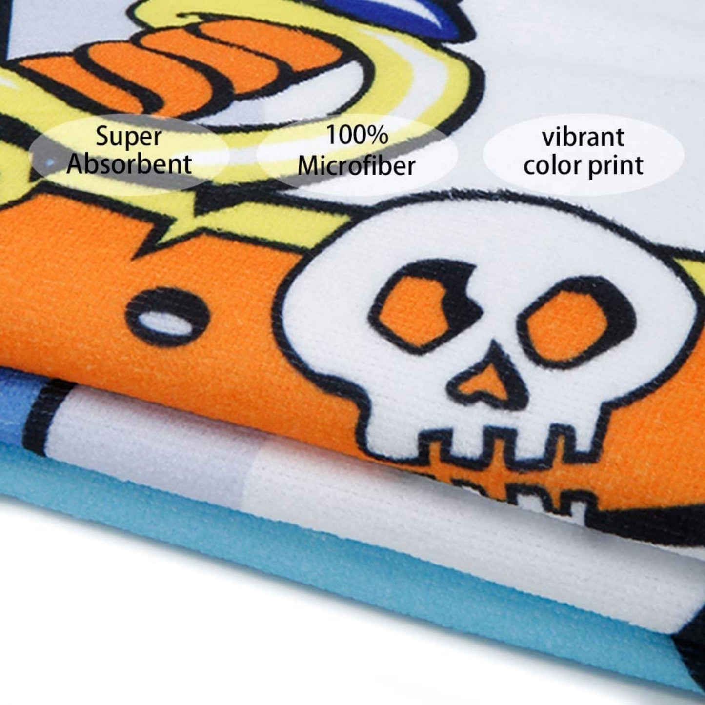 Pirate Baby Shark Poncho Bath Towel for Kids, 1-7 years | Quick-Drying Microfiber Kids Towel