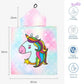 Cute Pink & Blue Unicorn Poncho Bath Towel for Kids, 1-7 years, 60 x 60cm | 100% Cotton, Skin-Friendly Microfiber Hooded Toddler Pool Towel | Quick-Drying, Water Absorbing bathrobe for kids