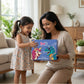 June the Unicorn bento lunch box for kids featuring 3 stainless steel compartments, leakproof design, BPA-free outer body, child-friendly locking clips, organised meal storage, and perfect for school lunches, travel, daycare, and everyday use.