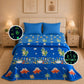 Rexy the Dino Glow in the Dark Quilt/Blanket/AC Comforter & Glow Bedsheet Set for Kids | 4 PC Queen Size Bedding Set | Glow Maxx Series