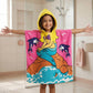 Mira Mermaid Glow Blanket & Pink Mermaid Hooded Towel Combo for Kids | Bath & Bedtime Essentials | Gift Set for Kids