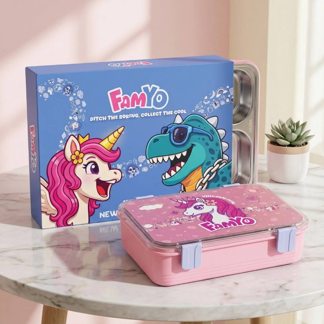 Famyo Bento Lunch box for kids - tffin box for school kids