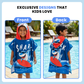 Dark Blue Shark Dive Poncho Bath Towel for Kids, 1-7 years | Quick-Drying Microfiber Kids Towel