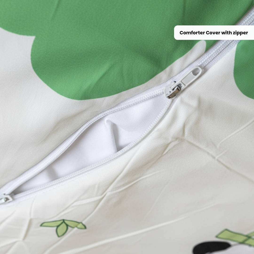 Green Panda 250TC King Bed Sheet Set (Set of 4 or Set of 5)