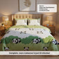Green Panda 250TC King Bed Sheet Set (Set of 4 or Set of 5)