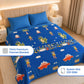 Rexy the Dino Glow in the Dark Quilt/Blanket/AC Comforter & Glow Bedsheet Set for Kids | 4 PC Queen Size Bedding Set | Glow Maxx Series