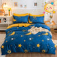5pc Kids Bed Set – King Size Fitted Bedsheet , Comforter Cover, 2 Pillow Covers & Comforter | Moon & Star Theme Famyo Shop WH