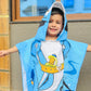 Pirate Baby Shark Poncho Bath Towel for Kids, 1-7 years | Quick-Drying Microfiber Kids Towel