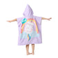 Purple Cat Unicorn Poncho Bath Towel for Kids, 1-7 years | Quick-Drying Microfiber Kids Towel