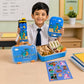 Rexy Dinosaur School Essentials Kit for Kids | Bento Lunch Box, 900 ml Steel Water Bottle, Hard Shell Pencil Pouch & Sticker Sheet Combo