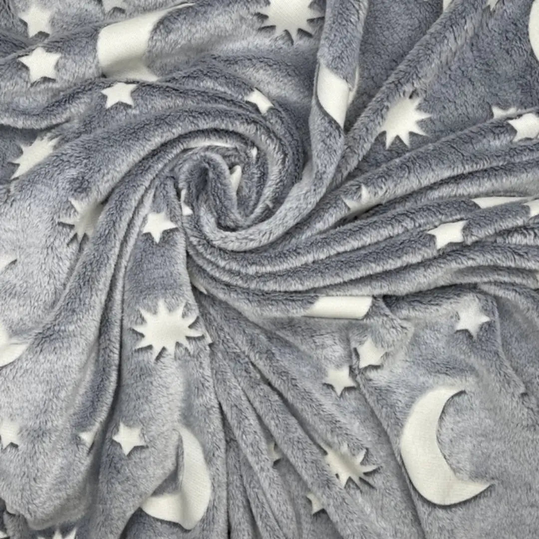 Moon & Stars Glow in The Dark Blanket | Queen-Size, 80in x 60in