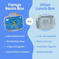 Rexy the Dino bento lunch box for kids featuring 3 stainless steel compartments, 680 ml leakproof design, BPA-free outer body, child-friendly locking clips, organised meal storage, and perfect for school lunches, travel, daycare, and everyday use.