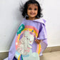 Purple Cat Unicorn Poncho Bath Towel for Kids, 1-7 years | Quick-Drying Microfiber Kids Towel Famyo Shop WH