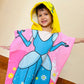 Magical Princess Poncho Bath Towel for Kids, 1-7 years | Quick-Drying Microfiber Kids Towel