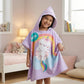 Purple Cat Unicorn Hooded Poncho Towel for Kids | Quick-Dry, Highly Absorbent Microfiber Bath Towel